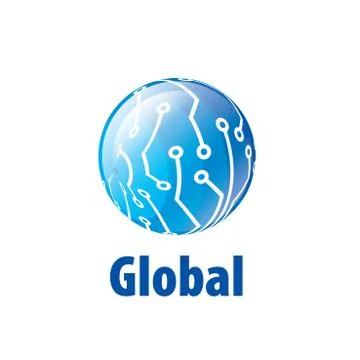 Vector logo globe Stock Illustration