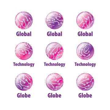 Vector logo globe Illustrazione stock