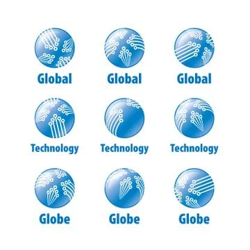 Vector logo globe Stock Illustration