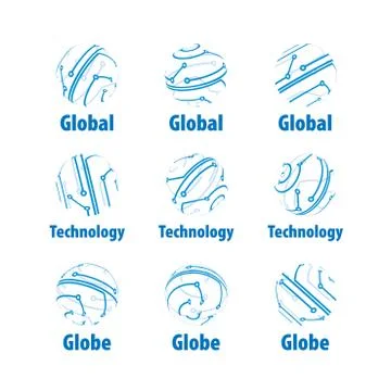 Vector logo globe Illustrazione stock