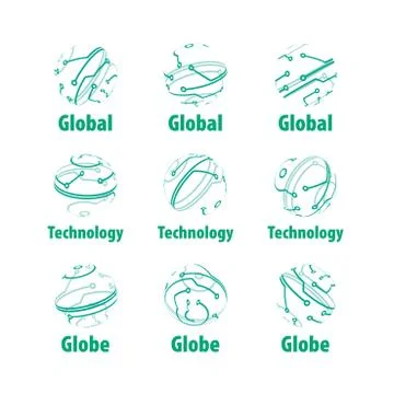 Vector logo globe Illustrazione stock