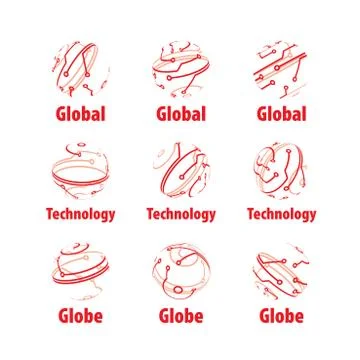 Vector logo globe Stock Illustration