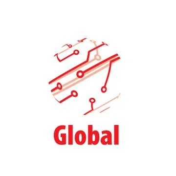 Vector logo globe Illustrazione stock