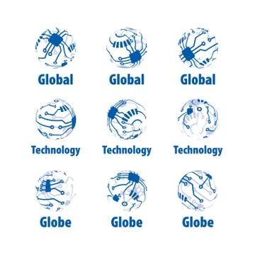 Vector logo globe Stock Illustration