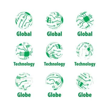 Vector logo globe Illustrazione stock