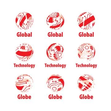 Vector logo globe Illustrazione stock