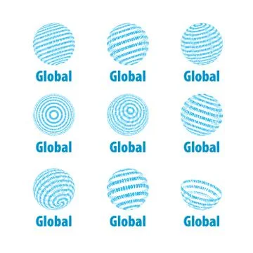 Vector logo globe イラスト素材
