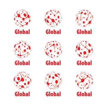 Vector logo globe Stock Illustration