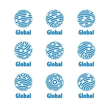 Vector logo globe Stockillustratie