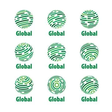Vector logo globe Illustrazione stock