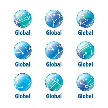 Vector logo globe 스톡 일러스트