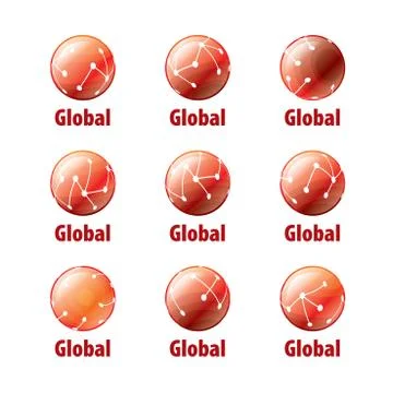 Vector logo globe Illustrazione stock