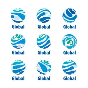Vector logo globe Stock Illustration
