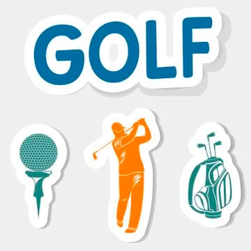 Vector logo golfl on a light background Free Stock Illustration