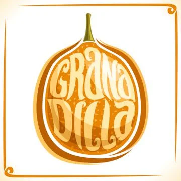 Vector logo for Granadilla Fruit Stock Illustration