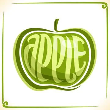 Vector logo for green Apple Stock Illustration