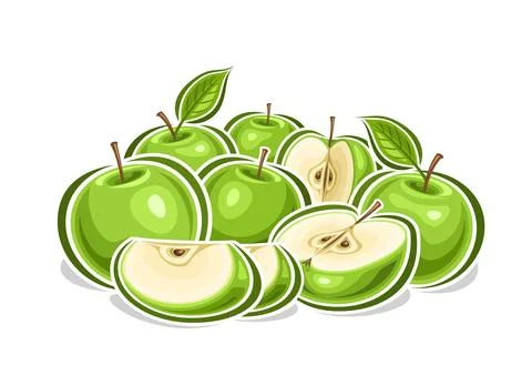 Vector logo for Green Apples Stock Illustration
