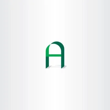 Vector logo green letter a icon Illustrazione stock
