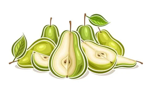 Vector logo for Green Pears Stock Illustration