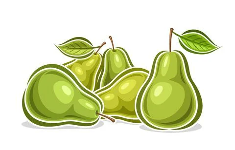 Vector logo for Green Pears Stock Illustration