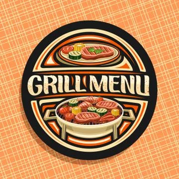 Vector logo for Grill Menu Ilustración de archivo