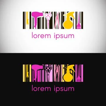 Vector logo for hairdressing salon. Concept design logo Stock Illustration