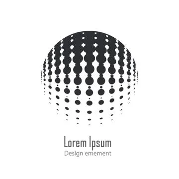 Vector logo halftone design element Stock Illustration
