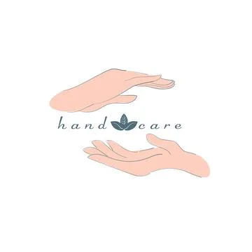 Vector logo of hand care Stock Illustration