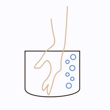 Vector logo of hand care for spa salon isolated on the white Stock Illustration