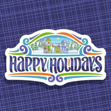 Vector logo for Happy Holidays Stock Illustration