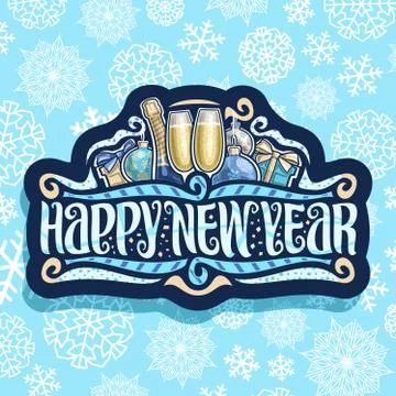 Vector logo for Happy New Year Stock Illustration