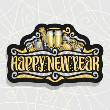 Vector logo for Happy New Year Stock Illustration