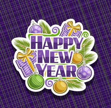 Vector logo for Happy New Year Stock Illustration
