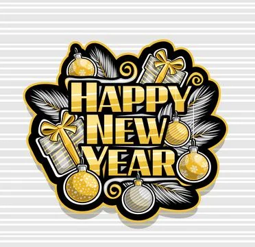 Vector logo for Happy New Year Illustrazione stock
