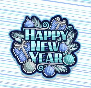 Vector logo for Happy New Year Illustrazione stock