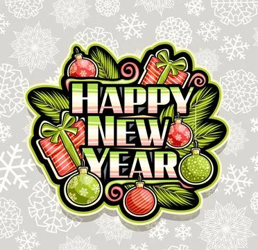 Vector logo for Happy New Year Stock Illustration