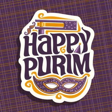 Vector logo for Happy Purim Stock Illustration