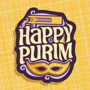 Vector logo for Happy Purim Stock Illustration