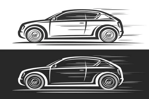 Vector logo for Hatchback Car Stock Illustration