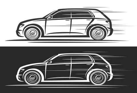 Vector logo for Hatchback Car Stock Illustration