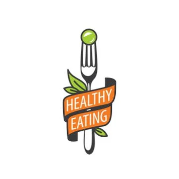 Vector logo healthy eating Stock Illustration