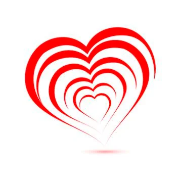 Vector logo heart Illustrazione stock