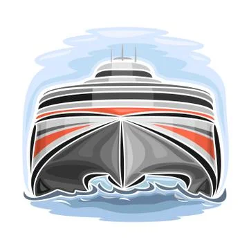 Vector logo for high-speed catamaran Stock Illustration