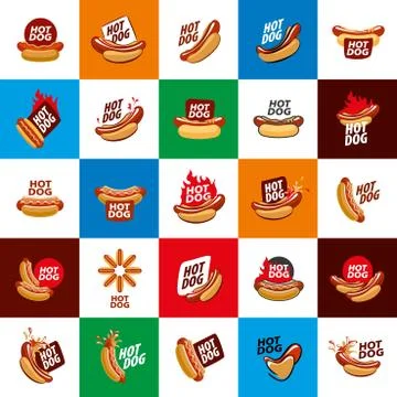 Vector logo hot dog Stock Illustration