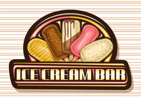 Vector logo for Ice Cream Bar Illustrazione stock