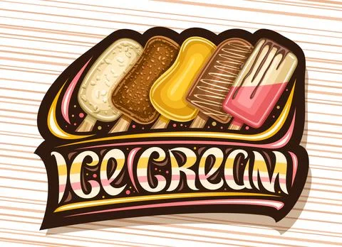 Vector logo for Ice Cream Bar Stock Illustration
