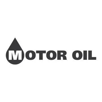Vector logo, illustration of engine oil and fuel Stock Illustration