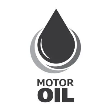 Vector logo, illustration of engine oil and fuel Stock Illustration
