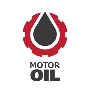 Vector logo, illustration of engine oil and fuel Stock Illustration