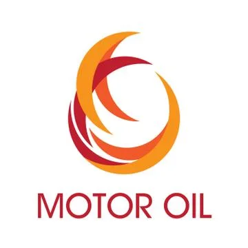 Vector logo, illustration of engine oil and fuel Stock Illustration